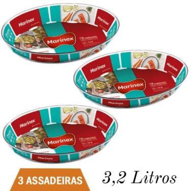 Imagem de Assadeira Refratário Vidro 3,2L Marinex Assados Nadir - 3Un - NADIR FI