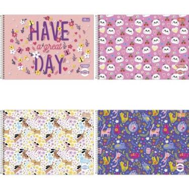 Imagem de Caderno Desenho Universitário Capa Dura Pepper Espiral 80 Folhas Femin