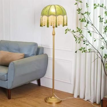Imagem de Luminária de chão francesa de luxo com franjas, LED, estilo retrô americano, para sala de estar, sofá, quarto, escritório, casa de campo, hotel, estilo campestre europeu, criativa, decorativ