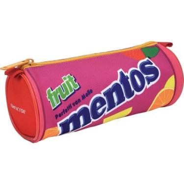 Imagem de Estojo Simples Mentos Fruit Rendondo Rosa CX.C/05 - Compactor