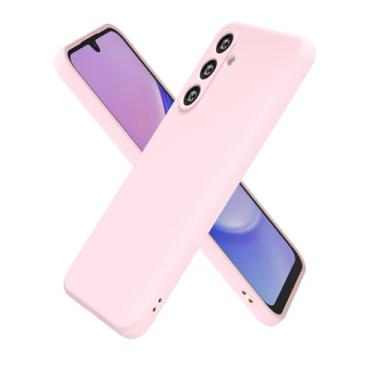 Imagem de oakxco Capa de silicone para Samsung Galaxy A15 5G, ultrafina, fina, para mulheres e meninas, cor lisa, minimalista, estética, fofo, design feminino, gel de borracha macia TPU com capa para câmera