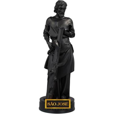 Imagem de Estátua São José Imagem Católica Estatueta - Versão 4 (Cor Aurum Noctis)