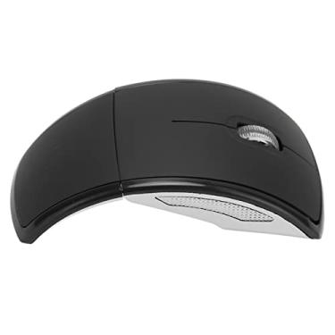 Imagem de Mouse Sem Fio Dobrável Portátil Compacto 2.4G Sem Fio para Jogos de Escritório Preto Fosco (Preto)