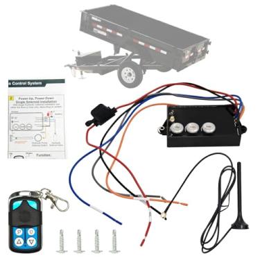 Imagem de BZYOUYI Kit de controle remoto de reboque sem fio G3-H01, inclinação do guincho de elevação hidráulica de 12 V, controle de reboque de despejo remoto sem fio hidráulico, alcance operacional de 15 a 30