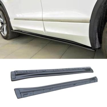 Imagem de Protetor difusor de extensão de spoiler labial para saia lateral do carro compatível com acessórios de avental divisor de saia lateral Tiguan Rline (para versão de 5 lugares)
