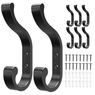 Imagem de Suporte de parede Coat Hanger, pacote com 8 unidades em alumínio pesad