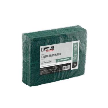 Imagem de Fibra Limpeza Pesada Pro Clean 10 Unidades Verde Superpro