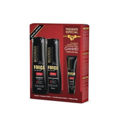 Imagem de BIO EXTRATUS KIT FORÇA SHAMPOO 350ml CONDICIONADOR 350ml MASCARA 90gr 