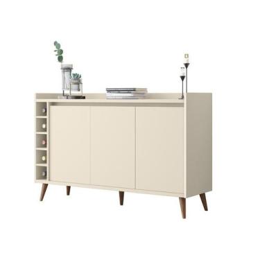 Imagem de Buffet com Adega Estilo Off White - MoveisAqui