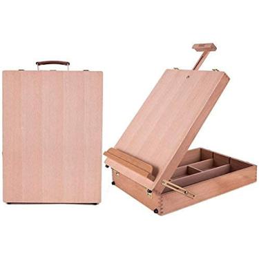 Imagem de Cavalete de artista, suporte de pintura, cavalete de pintura, cavalete portátil, armazenamento, mesa, cartaz, suporte de exibição em tela, cavalete infantil, cavalete de caixa, 44 x 33 cm