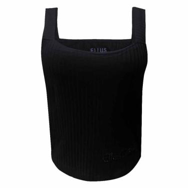 Imagem de Blusa Cropped Ellus Rib Deluxe Strap Preto-Feminino