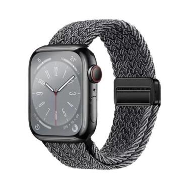 Imagem de Pulseira De Nylon Trançada Compatível Com Apple Watch Series S10 46mm 