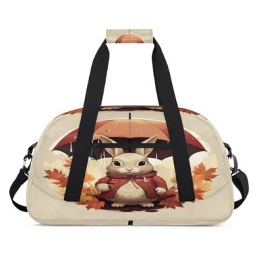 Imagem de Bolsa esportiva Ainmal Coelho Guarda-chuva Bonito Tamanho Grande À Prova D'água Durável Dobrável Bolsa de Dormir Bolsa de Dormir Bolsa de Treino para Dança, Balé, Academia, Ginástica, Bolsa de Viagem