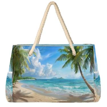 Imagem de hongjinglin Bolsa de praia grande, leve, dobrável, gata, cinza, branca, bolsa de ombro, Cor 6, Large