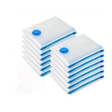 Imagem de Kit 10 Vácuo Bolsa Organizador de Roupas Bolsa Guarda-roupa 60 x 40cm(5 sacos+bomba de ar(60 * 40))