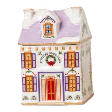 Imagem de Ｂｅｓｇａ Casa de Especiarias da Vila de Natal, Pote de Especiarias em Miniatura, Ornamento de Resina para Decoração Natalina Brilhante e Festiva, Style D