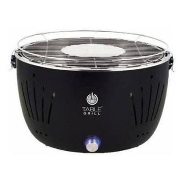 Imagem de Churrasqueira De Mesa A Carvão Churrasco Table Grill Preta