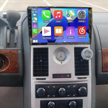 Imagem de Rádio de carro duplo Din de 25 cm para Chrysler Town & Country 2008 2009 2010 2011 2012 com tela sensível ao toque sem fio Carplay Android Auto Touchscreen, unidade de cabeça de navegação GPS