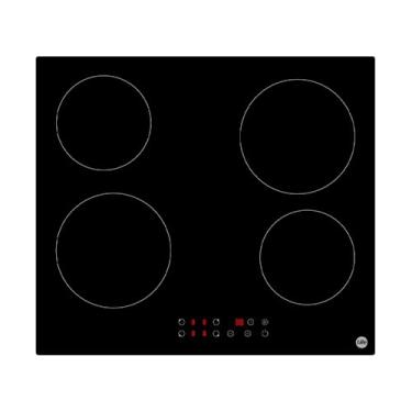 Imagem de Cooktop Cerâmica Life 4 Zonas Elétrico Preto 60cm Mesa Vitrocerâmica Painel Touch Design Moderno para Cozinha Planejada e Fácil Limpeza