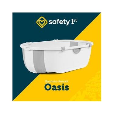 Imagem de Banheira Infantil Retrátil Oasis White  Grey - Safety 1st