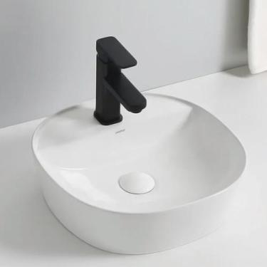 Imagem de Cuba Deend De Cerâmica Quadretto Para Banheiro 42x42x12 cm