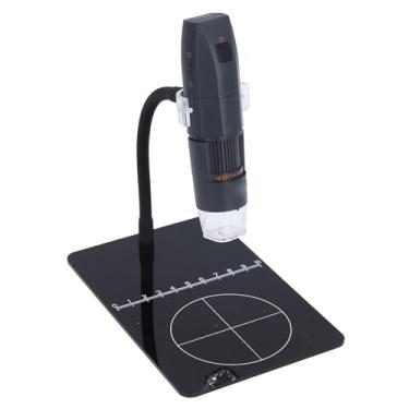 Imagem de Ymiko Microscópio Digital Portátil Com USB e WiFi, 1080P HD 2MP, Ampliação de 1000X, Suporte Ajustável para Reparo de PCB, Inspeção de Tecidos e Pele (Preto)