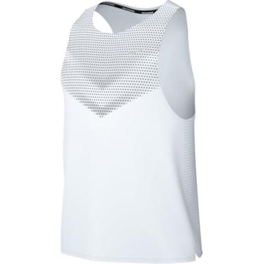 Imagem de Nike Regata masculina Stride Dri-Fit ADV, branca/prata refletiva
