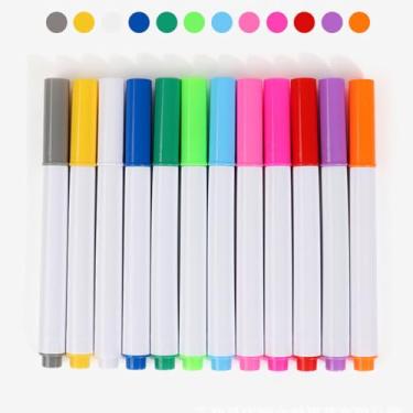 Imagem de TOYANDONA Kit Com 12 Marcadores Neon Apagáveis ​​- Canetas de Secagem Rápida para Lousas de Led E Acrílicas, Com Design Ergonômico E Cores Vibrantes para Desenho E Rabiscos de Crianças E