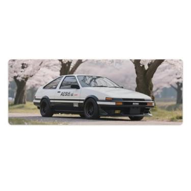 Imagem de HouLaiZhe JDM Tapetes de mesa para carro, árvore de cerejeira, retrô, Ae86, mouse pads para jogos, tapetes grandes para teclado de mesa, computador, 30 x 80 cm