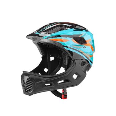 Imagem de menolana Capacete infantil para bicicleta, à prova de choque, portátil, equipamento de proteção para ciclismo, ideal para bicicletas de equilíbrio e patins, Azul E Laranja