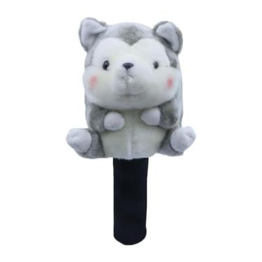 Imagem de YIJU Capa protetora de pelúcia para taco de golfe, acessório divertido e a arranhões, ideal para presentear homens e mulheres, Cão de Condução