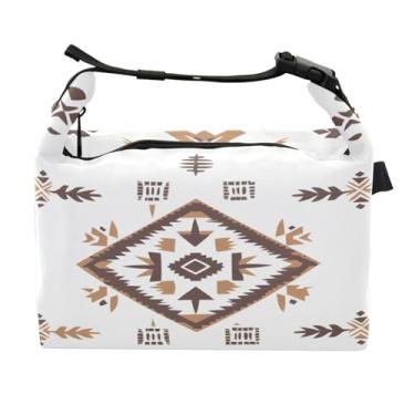 Imagem de STAYTOP Lancheira com estampa de tapeçaria nativa americana com fivela de alça, lancheira isolada para meninos e meninas lancheira para trabalho escolar