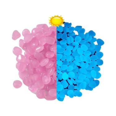 Imagem de Decorações De Pedra Luminosa Que Brilha No Escuro 100PCS Cores Fluores