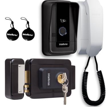Imagem de Kit 1 Porteiro Interfone Tag RFID IPR1010 ID + 1 Fechadura FX1500 INTELBRAS IPR 1010 FX 1500
