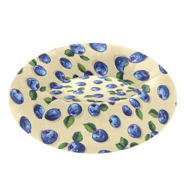 Imagem de SEHANY Cama fofa para cachorro de rosquinha de mirtilo, removível e lavável, pequena cama redonda para gatos, cama fofa super macia para animais de estimação com fundo antiderrapante para cães