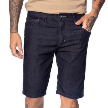 Imagem de Bermuda Jeans Masculina Gangster Reta Azul Escuro, Azul escuro, 38