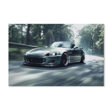Imagem de HouLaiZhe Modificado S2000 Jdm Carro Drift Sports Posters Tela Estética Decoração de Parede Pintura de Parede Impressão de Sala de Galeria Decoração de Parede para Quarto Sala de Estar Escritório 11 x