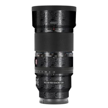 Imagem de 100 2.8 Câmera Macro Lens Skin Vinil Wrap Película Adesiva para Sony FE 100 mm F2.8 Macro GM OSS Protector Decalques Acessórios FE 2.8/100 (Wave Black, para Sony FE 100 mm F2.8 Macro GM OSS)