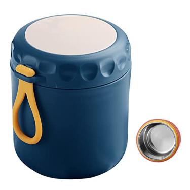 Imagem de Copo de Sopa Pot Comida Isolado e Micro-ondável Frasco recipiente para Mingau Caixa Almoço Portátil com Colher Funcionário do Escritório Viagem Piquenique Escola