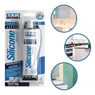 Imagem de Cola Silicone Bisnaga Branco Acético 50gr Tekbond