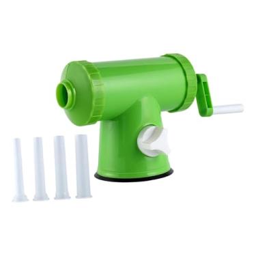 Imagem de IEUDNS Máquina de Enchimento de Linguiça Manual com 4 Tubos de Enchimento, Base Antiderrapante, Fácil de Limpar.