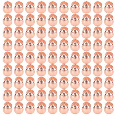 Imagem de Siwoted 90 conjuntos de parafusos de ligação para livros, revestimento uniforme de superfícies curvas, tratamento de galvanização, rebites de unhas de metal para couro diy (Ouro)