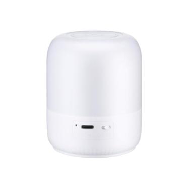 Imagem de Luminária de Lua LED de Mesa, 19cm, Branco Frio/Quente/Misto, Plástico, USB, Portátil, Touch Sensível, 233g