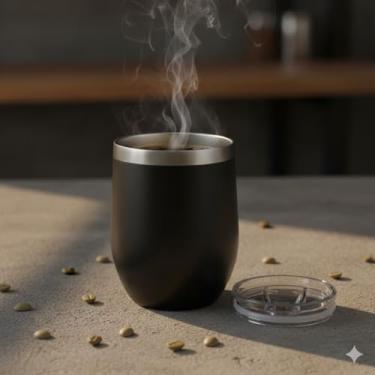 Imagem de Copo Térmico Inox 350ml Preto Hermético