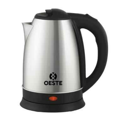 Imagem de Chaleira Elétrica Aço Inox Escovado 110v Jarra 1,8 Litros Chá Café Água Ferve Em Minutos Rotação 360°