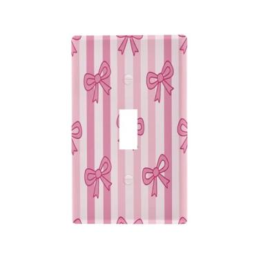 Imagem de Blueangle Capa para placa de parede para interruptor de luz - Capa decorativa para interruptor de luz com laços de fita para dia dos namorados, tamanho 1 - faixa 12 x 7 cm