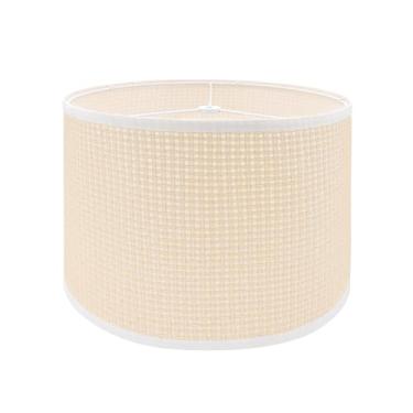 Imagem de Antrader Abajur de vime bege para luminária de mesa e chão, 33 cm superior x 33 cm inferior x 25 cm de altura, fácil de montar, abajur moderno de tambor
