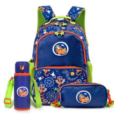 Imagem de Conjunto Infantil 3 Peças Com Garrafa Inox, Mochila E Estojo Ponix Mil