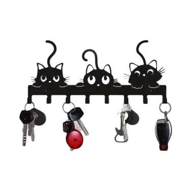 Imagem de Suporte De Chaves De Metal Montado Na Parede, Rack Decorativo Para Cha