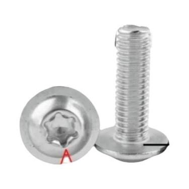 Imagem de Parafuso Torx Prateado/Preto Em Aço Inoxidável 304 M4 M5 M6 M8 Com Cab